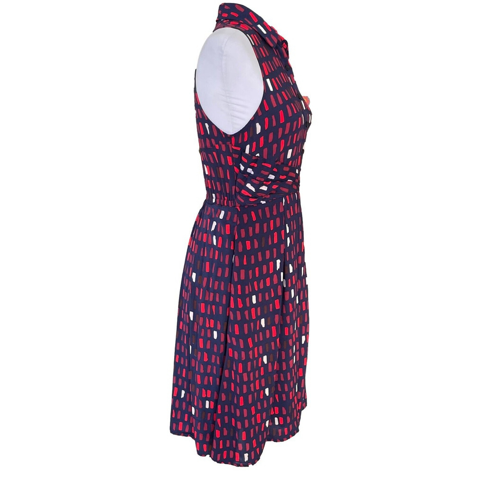 Anthropologie Navy Geometric Dress Small - Picture 4 of 14